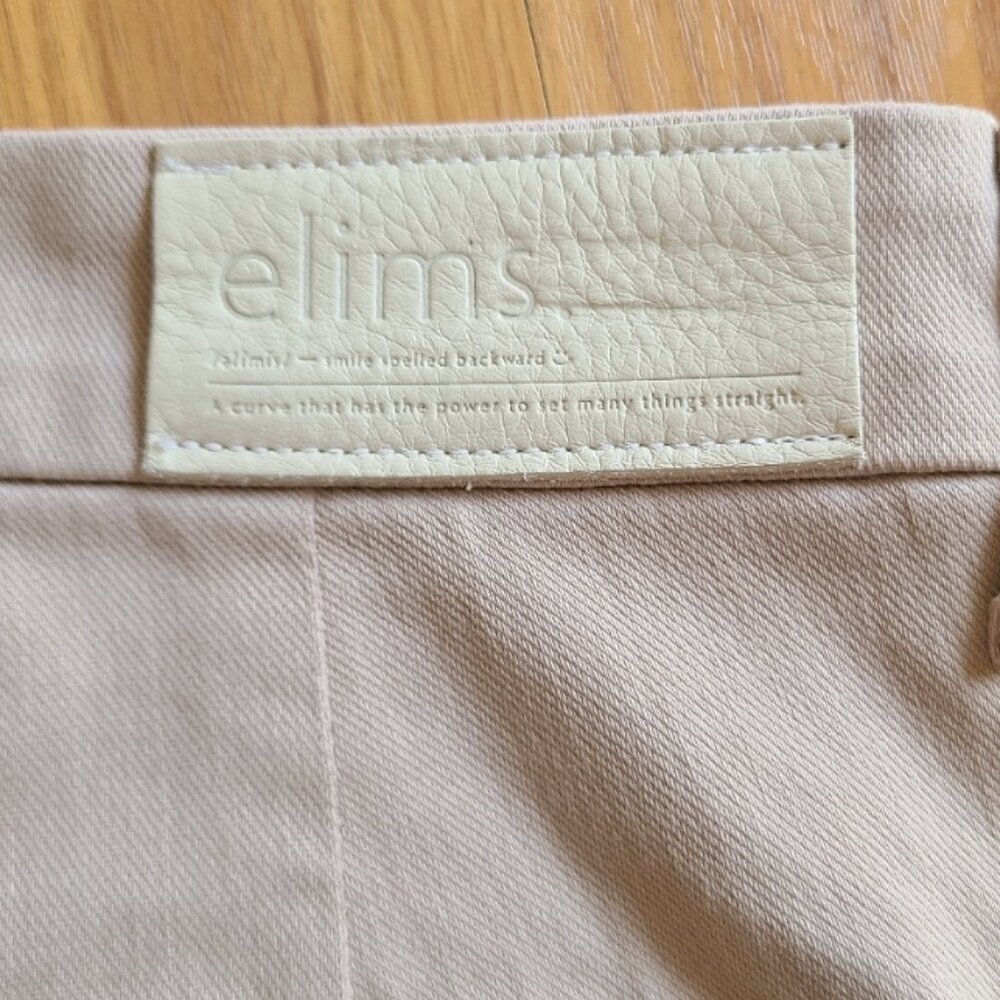 NEW NWT ELIMS THE MALIBU WIDE LEG CROPPED CHINO PANT HIGH RISE STRETCH COTTON XS - Picture 6 of 9